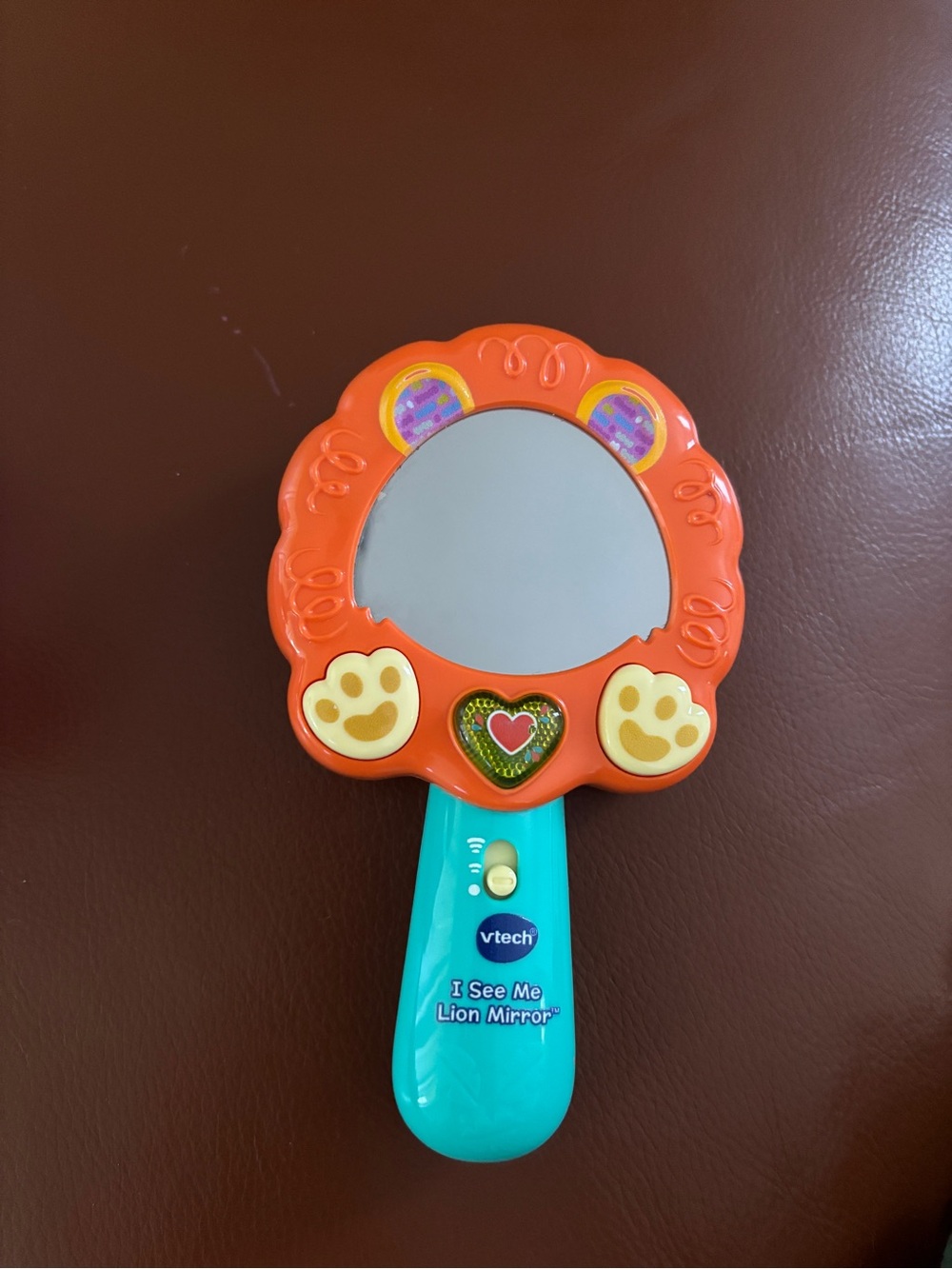 Kids Lion Rattle Toy - Orange and Blue